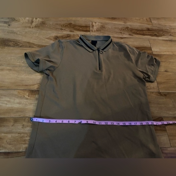 H&M Men’s Slim Fit Brown Short Sleeve Polo Shirt Size Medium - Picture 4 of 10